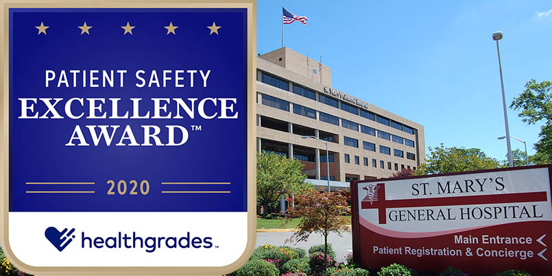 St. Mary’s General Hospital Achieves Healthgrades 2020 Patient Safety Excellence AwardTM